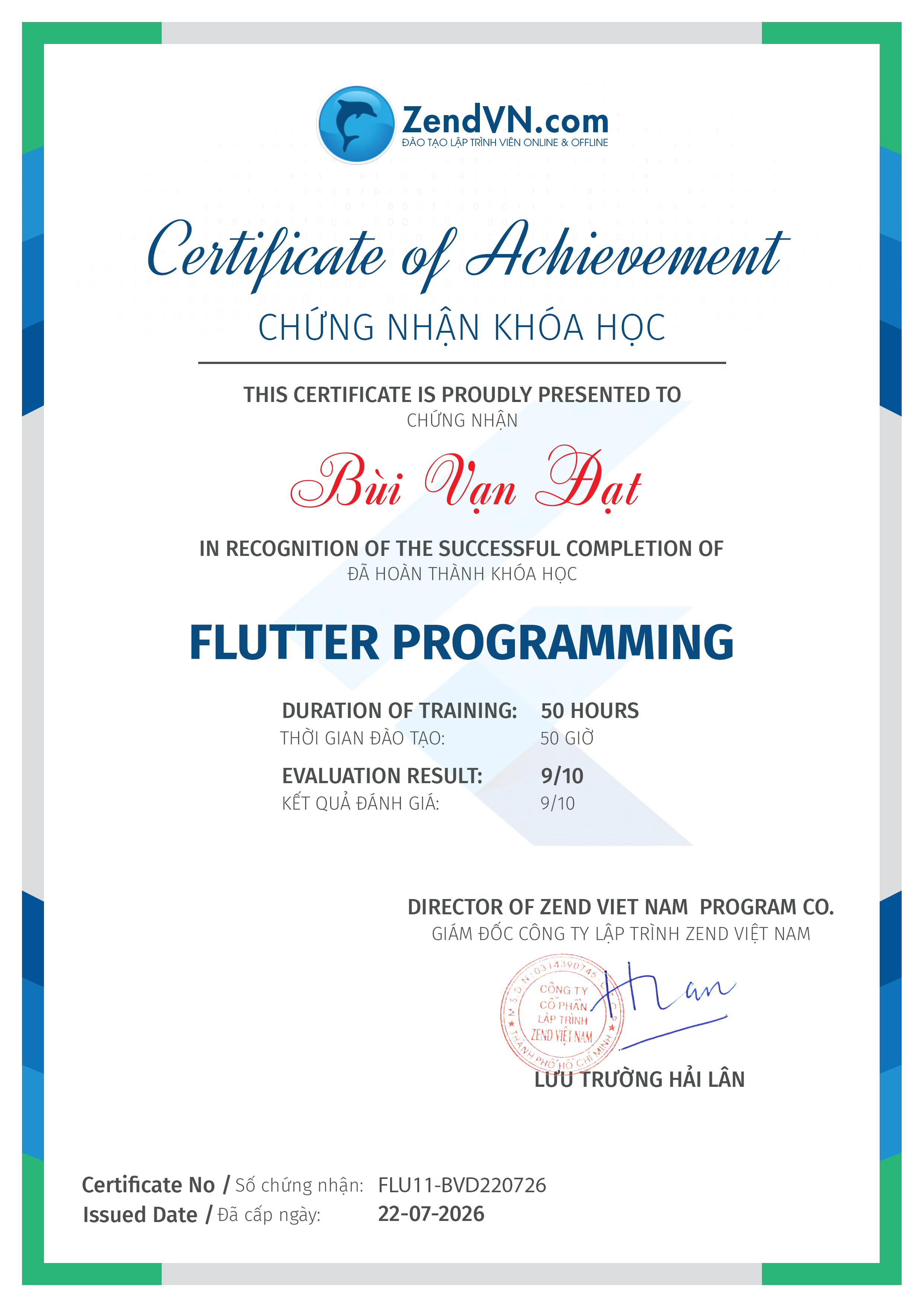 certificate